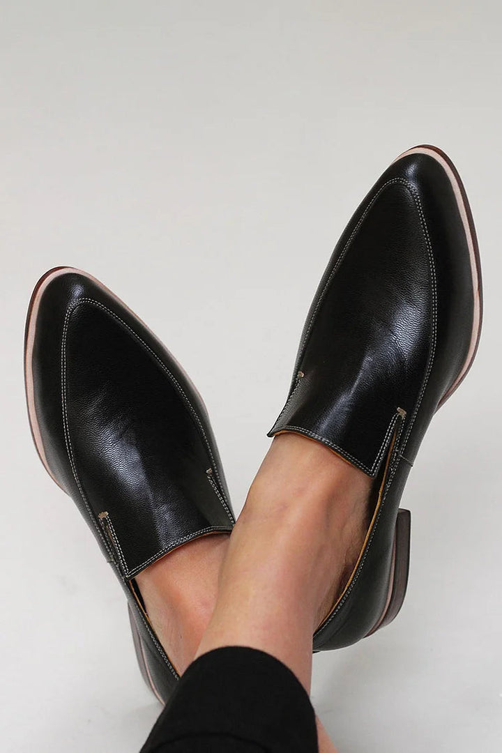 Zofia™ | Mocassins Patchwork Noirs