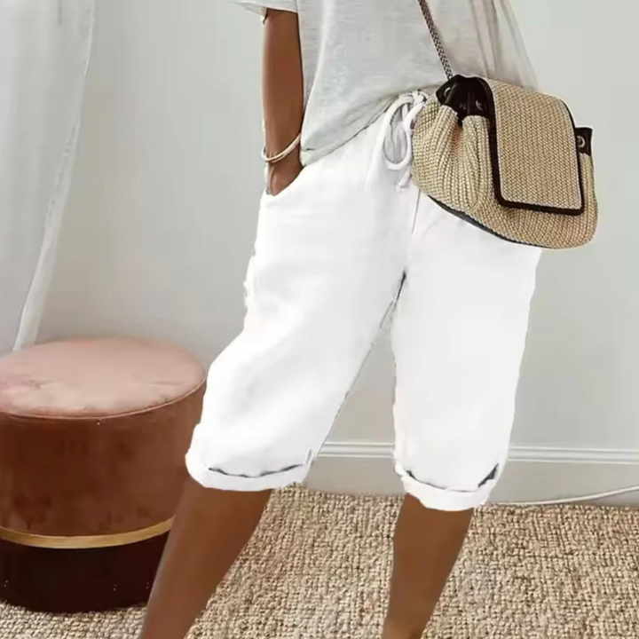 Fenley | Shorts Capri en Lin à Cordon