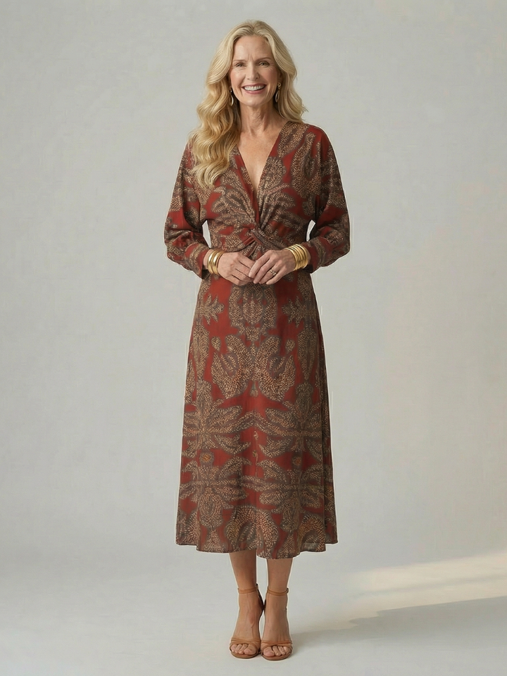 Lune | Robe Midi Wrap Naturelle