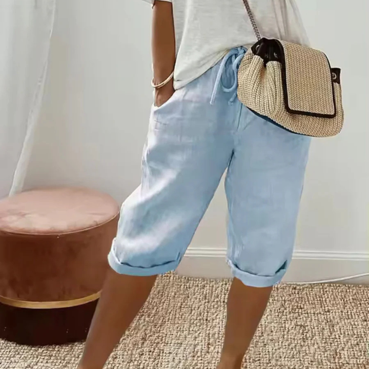 Fenley | Shorts Capri en Lin à Cordon
