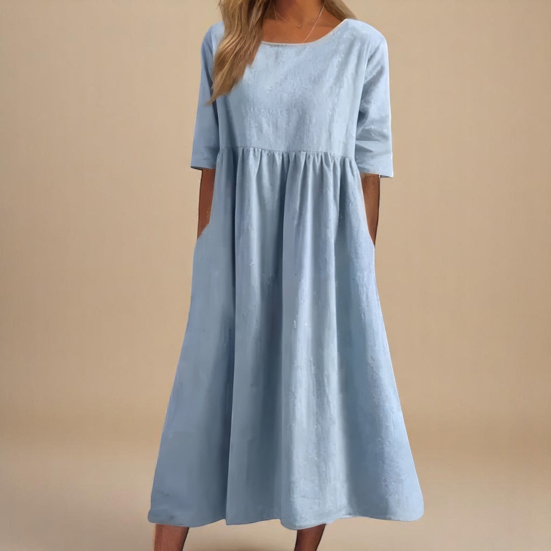 Miranda | Robe Classique à Manches Mi-Longues