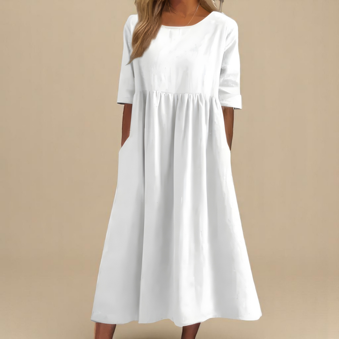 Miranda | Robe Classique à Manches Mi-Longues