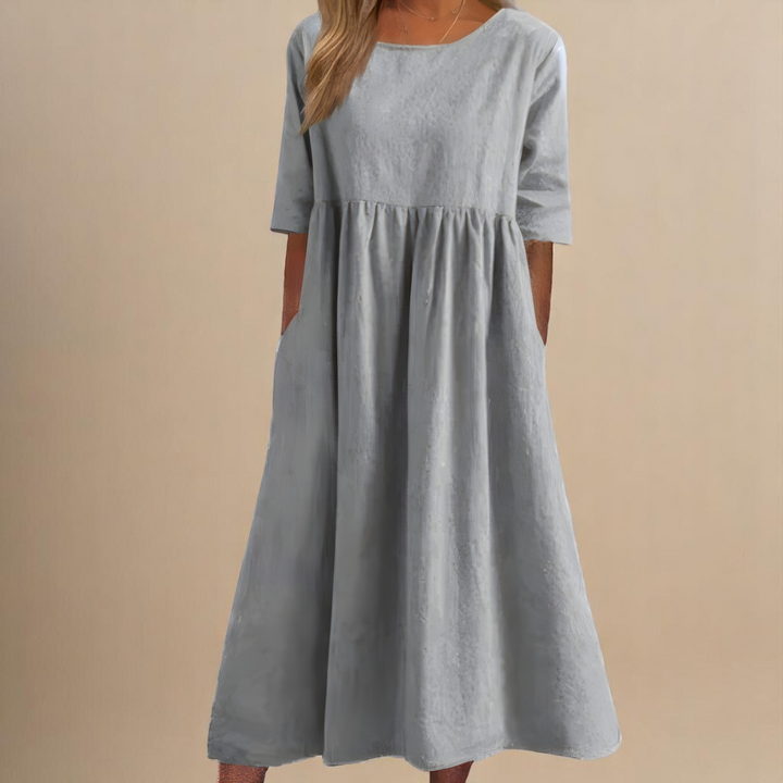 Miranda | Robe Classique à Manches Mi-Longues