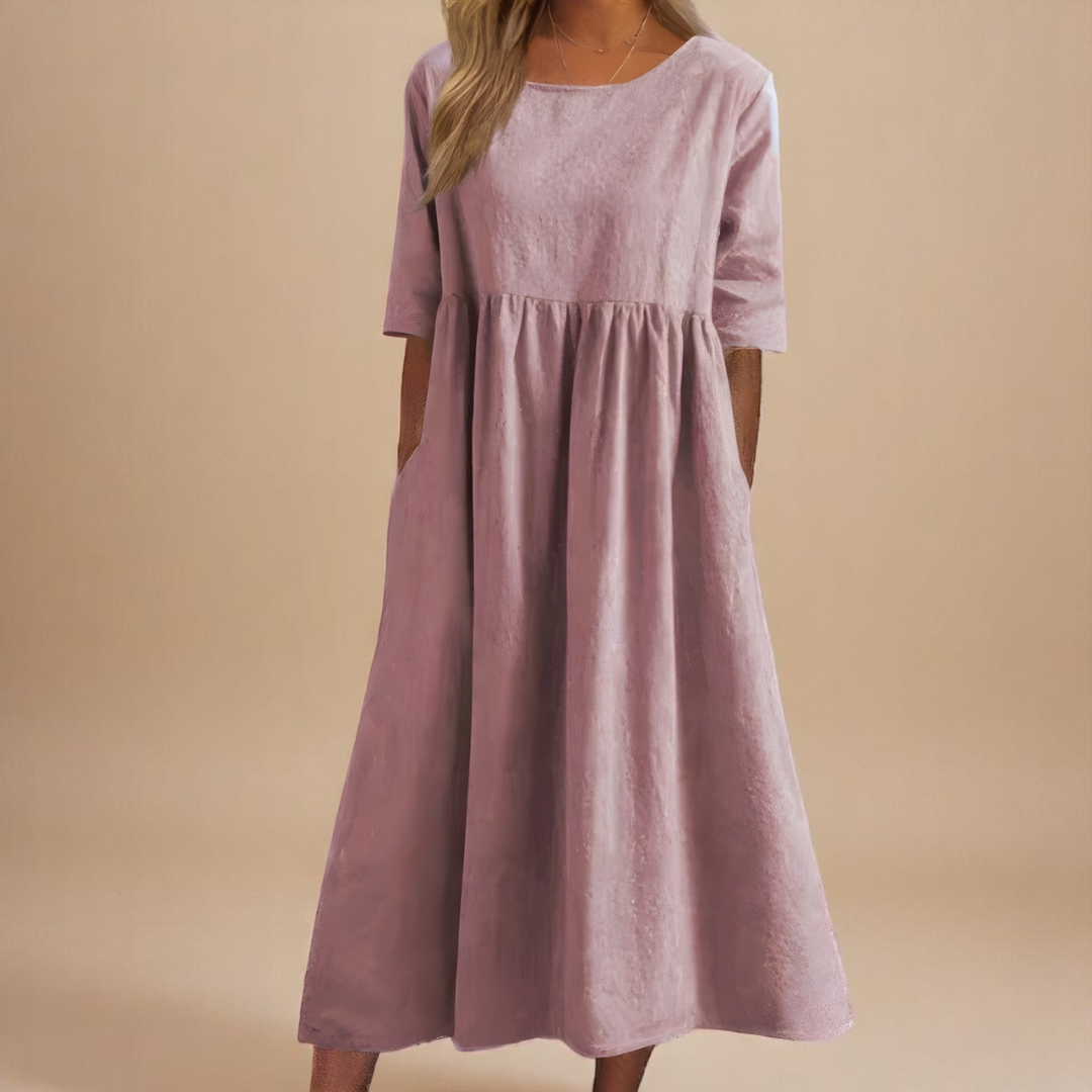 Miranda | Robe Classique à Manches Mi-Longues