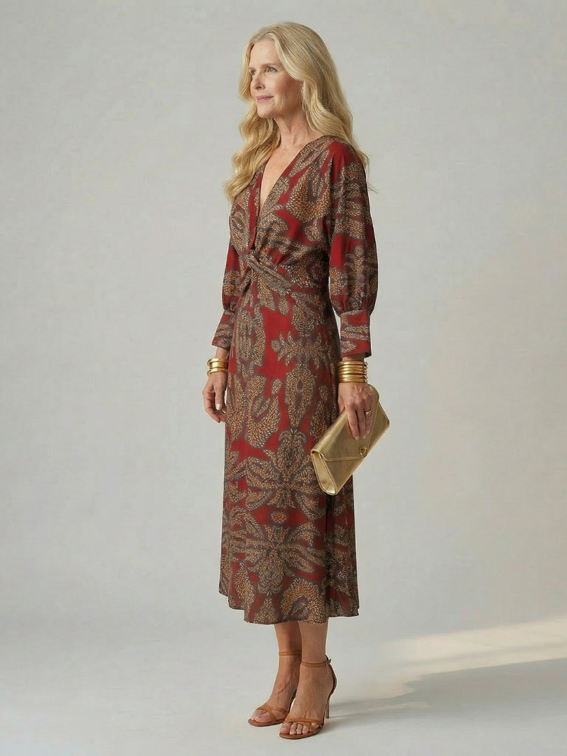 Lune | Robe Midi Wrap Naturelle