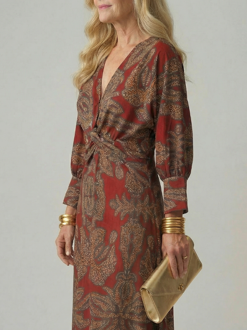 Lune | Robe Midi Wrap Naturelle