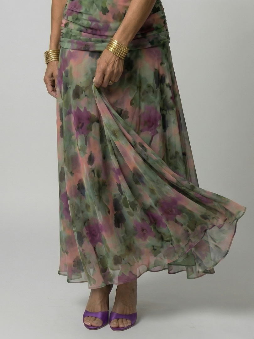 Calen | Robe Midi Décontractée à Épaules Dénudées