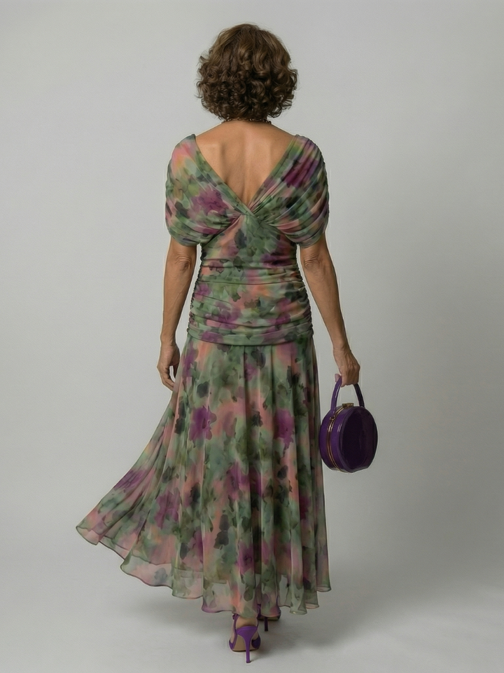Calen | Robe Midi Décontractée à Épaules Dénudées
