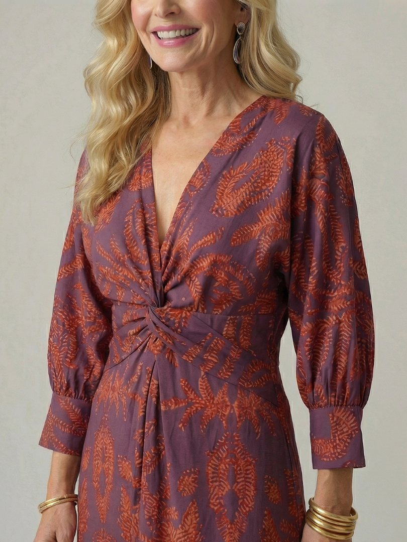 Lune | Robe Midi Wrap Naturelle