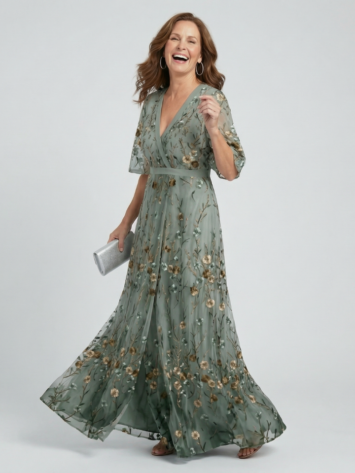 Selora | Robe Maxi Halter Bloom Flow