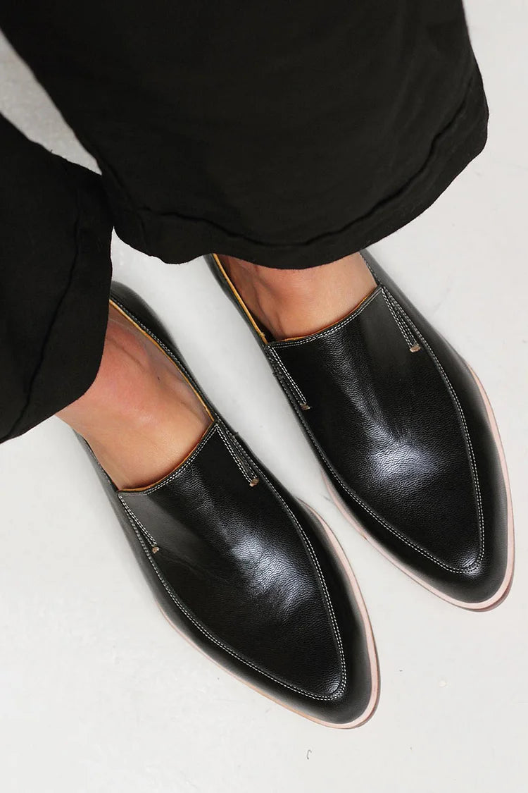 Zofia™ | Mocassins Patchwork Noirs