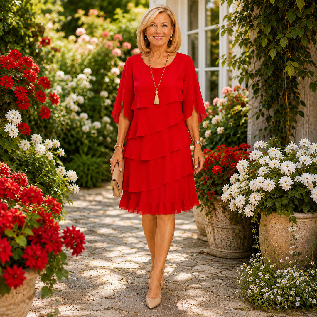 Patricia | Robe à Volants Élégante et Confortable