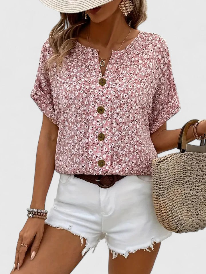 Camille | Haut Floral Élegant d'Été