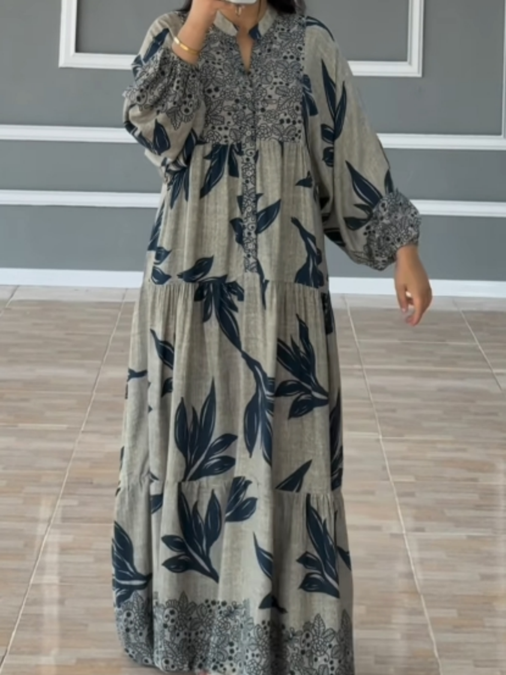 Anya | Robe ample à lanternes imprimées