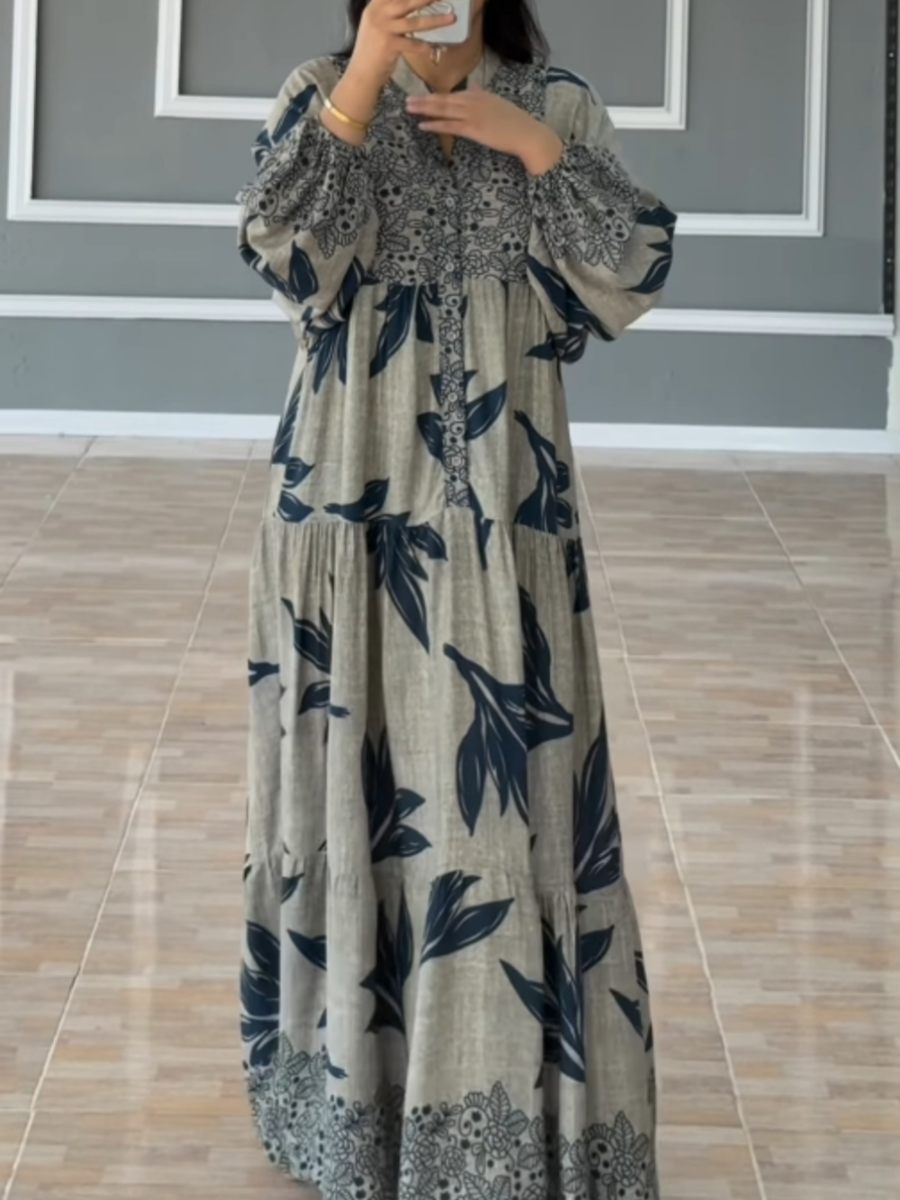 Anya | Robe ample à lanternes imprimées