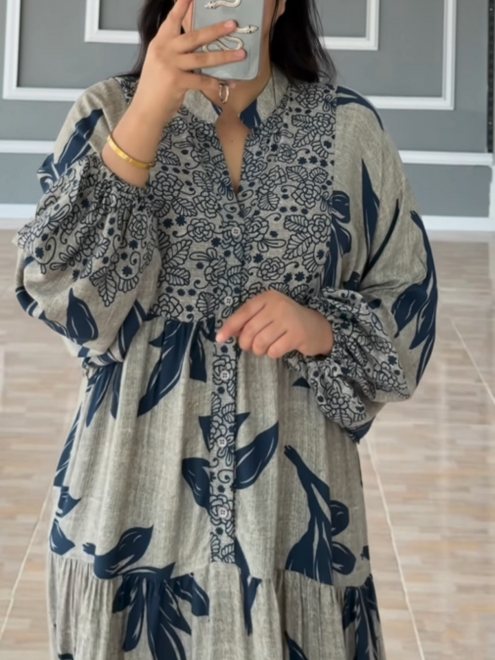 Anya | Robe ample à lanternes imprimées