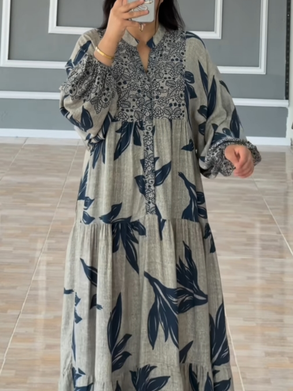 Anya | Robe ample à lanternes imprimées