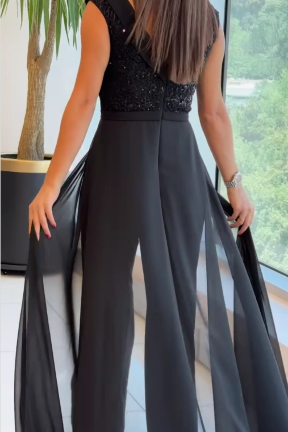 Milena | Błyszczący, Elegancki Kombinezon