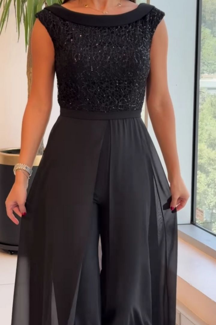 Milena | Błyszczący, Elegancki Kombinezon