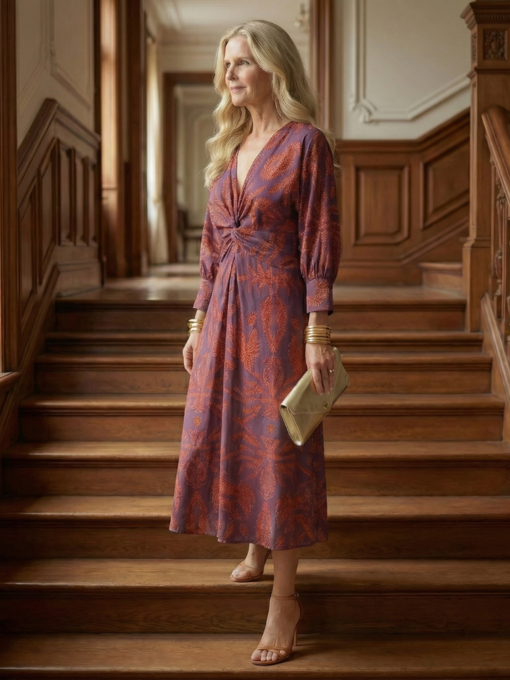 Lune | Robe Midi Wrap Naturelle