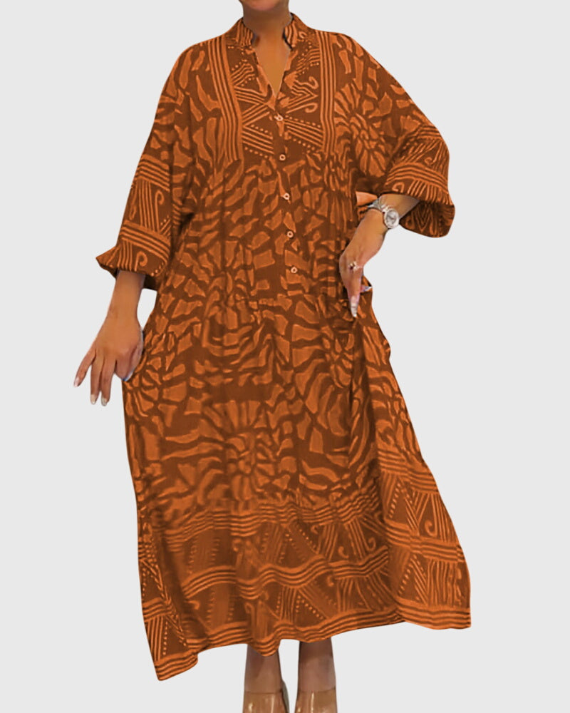 Marissa | Robe Maxi avec Imprimé Élégant