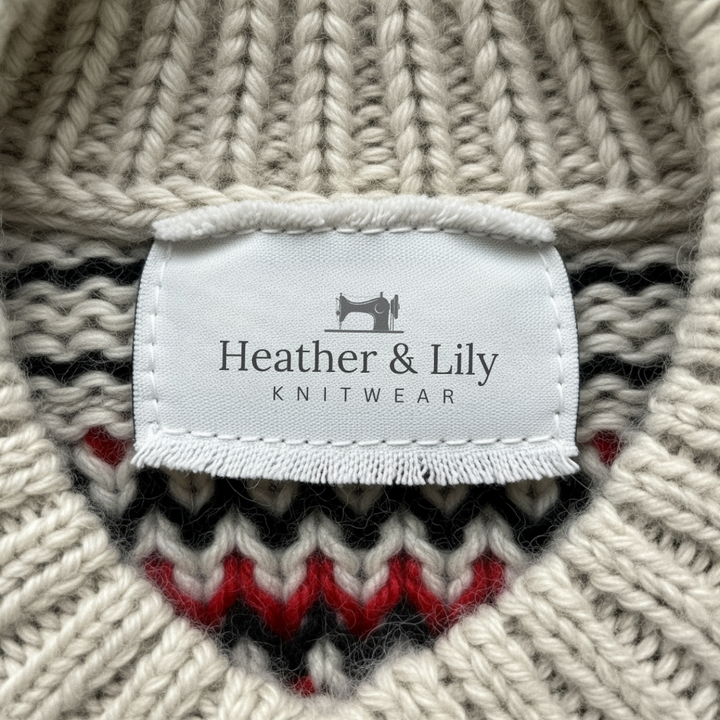 Ashley | Vintage Islandzki Sweter z Wełny