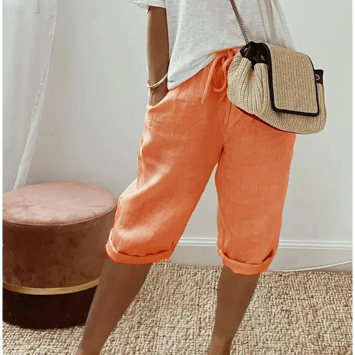 Fenley | Shorts Capri en Lin à Cordon