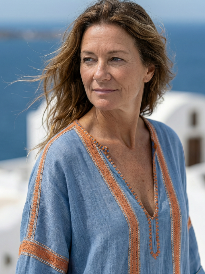 Avenor | Robe Midi à Structure Douce à Col en V