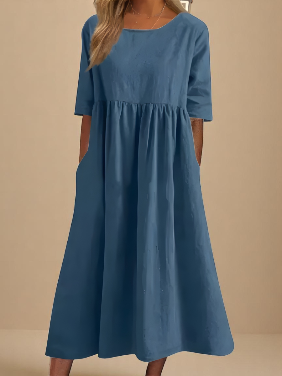 Miranda | Robe Classique à Manches Mi-Longues