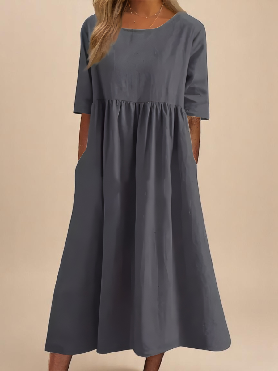 Miranda | Robe Classique à Manches Mi-Longues