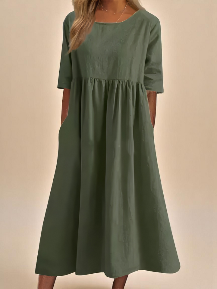 Miranda | Robe Classique à Manches Mi-Longues
