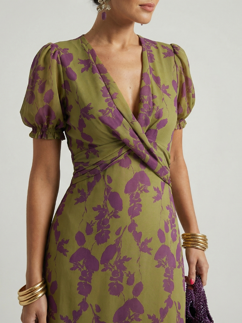 Virel | Robe Midi Florale Détendue