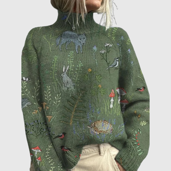Nela| Ciepły i Elegancki Sweter z Golfem