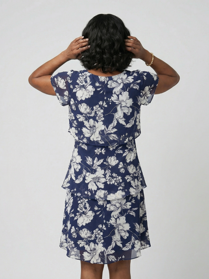 Thea | Robe florale subtile à longueur genou