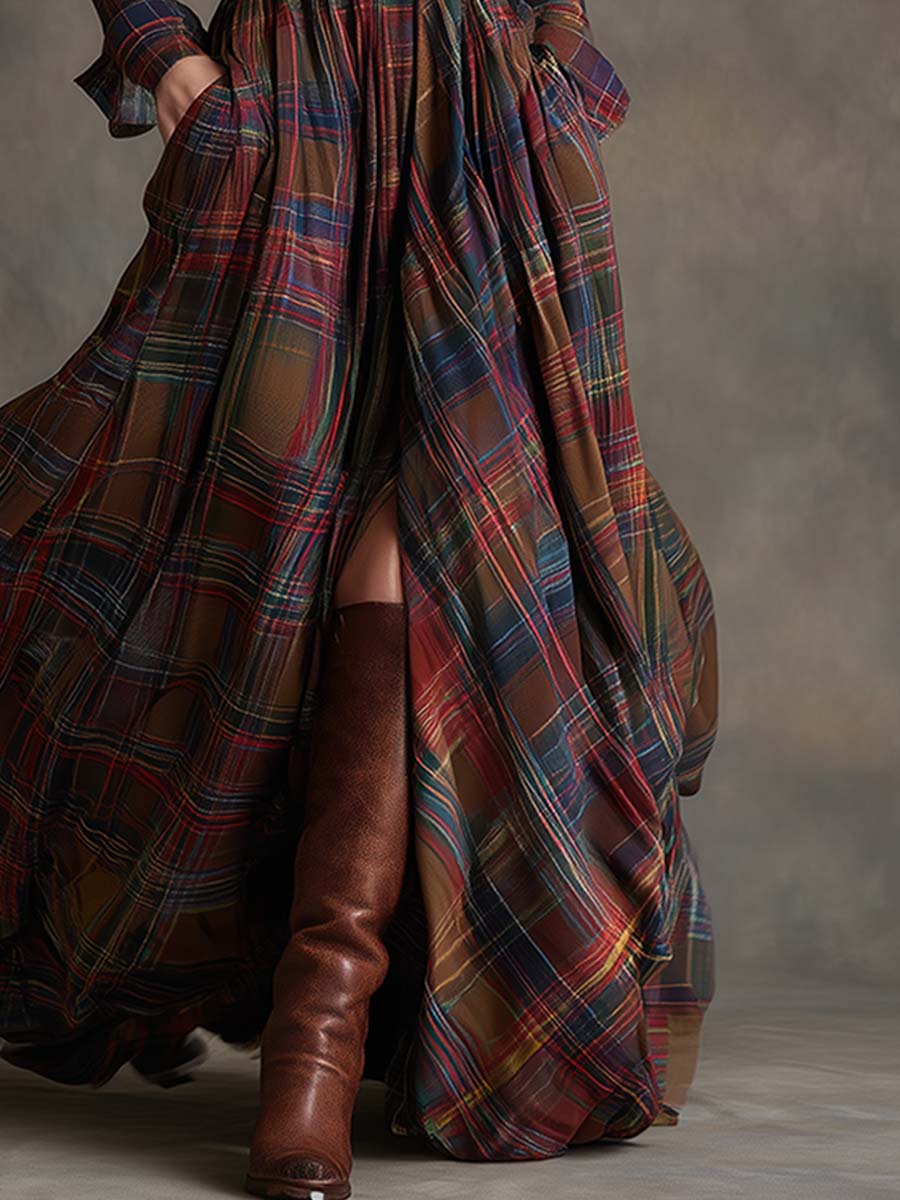 Hanna | Sukienka maxi retro