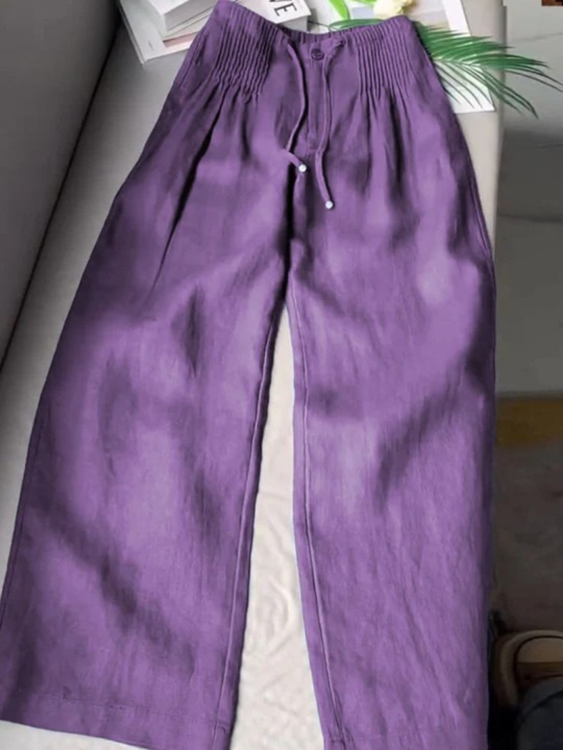 Camille | Pantalon Élegant à Jambe Large