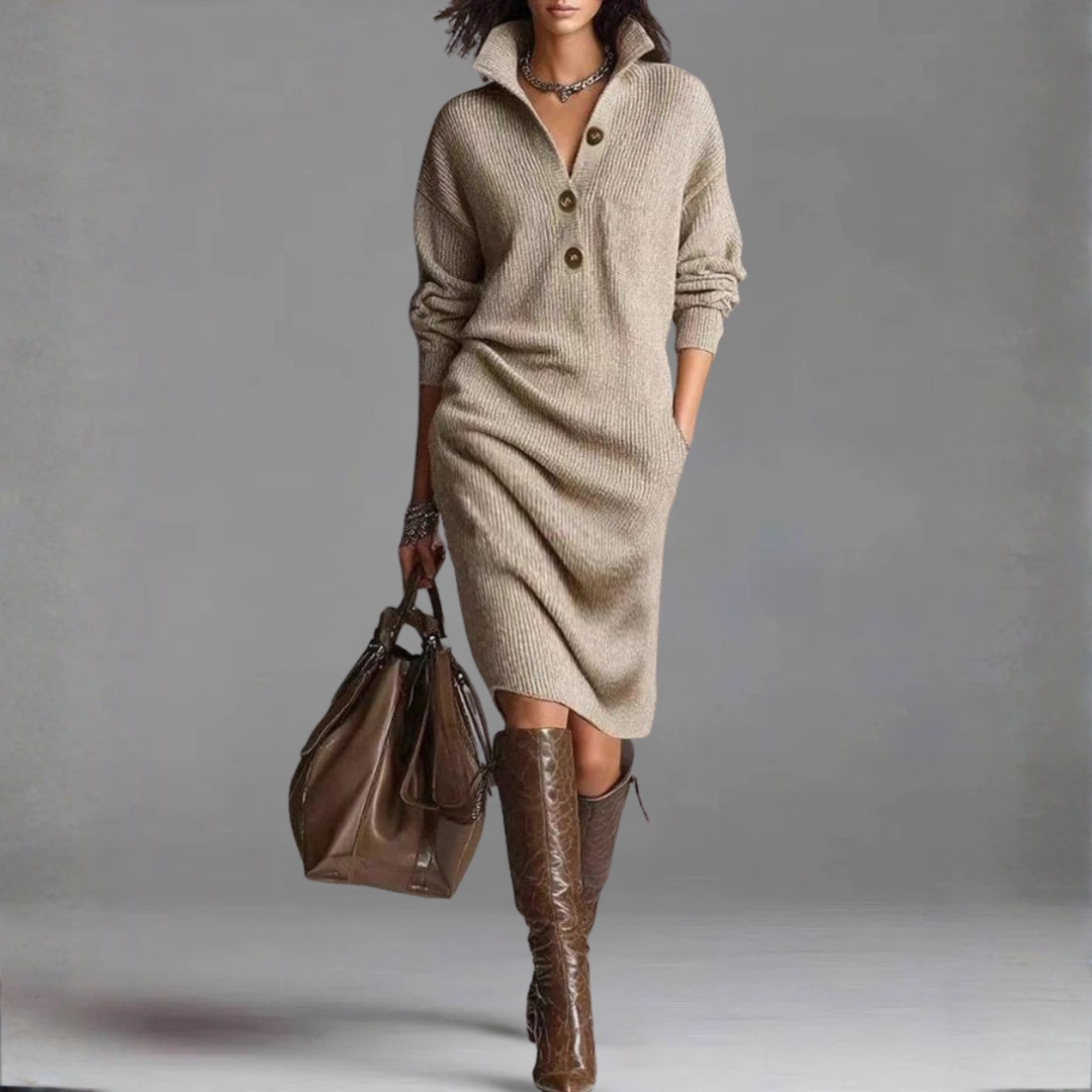 Zoe | Robe en Tricot Chaud