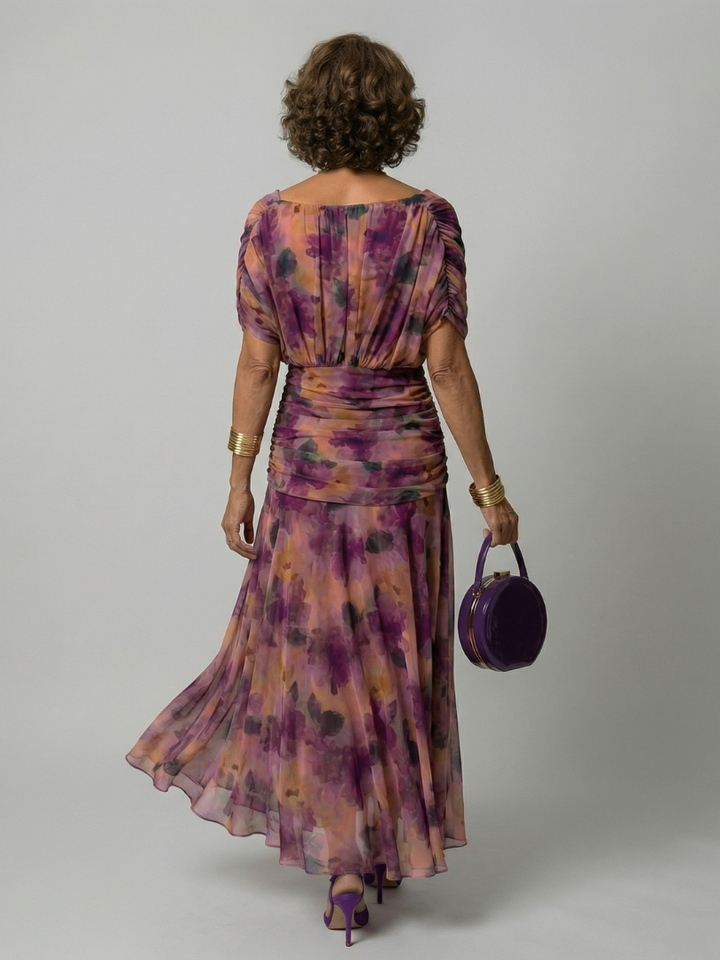 Calen | Robe Midi Décontractée à Épaules Dénudées