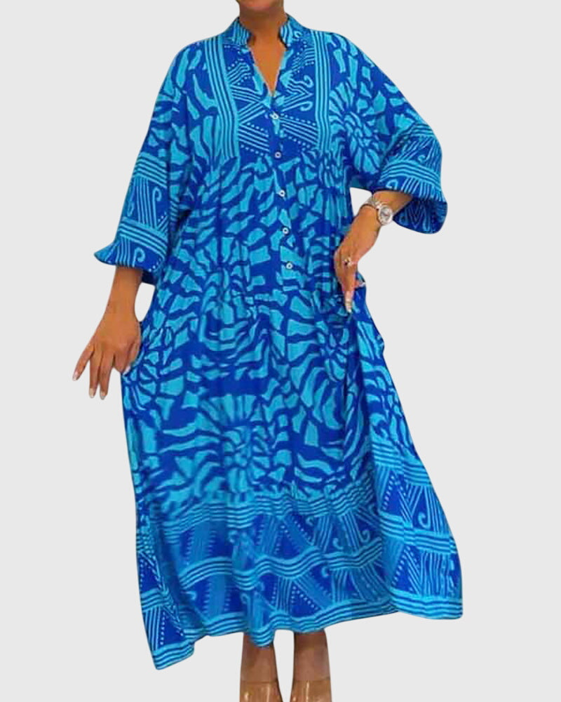 Marissa | Robe Maxi avec Imprimé Élégant