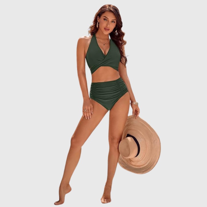 Marjorie | Ensemble de Bikini Élegant Taille Haute