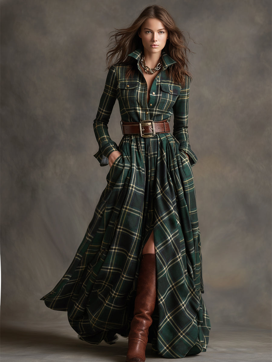 Hanna | Sukienka maxi retro