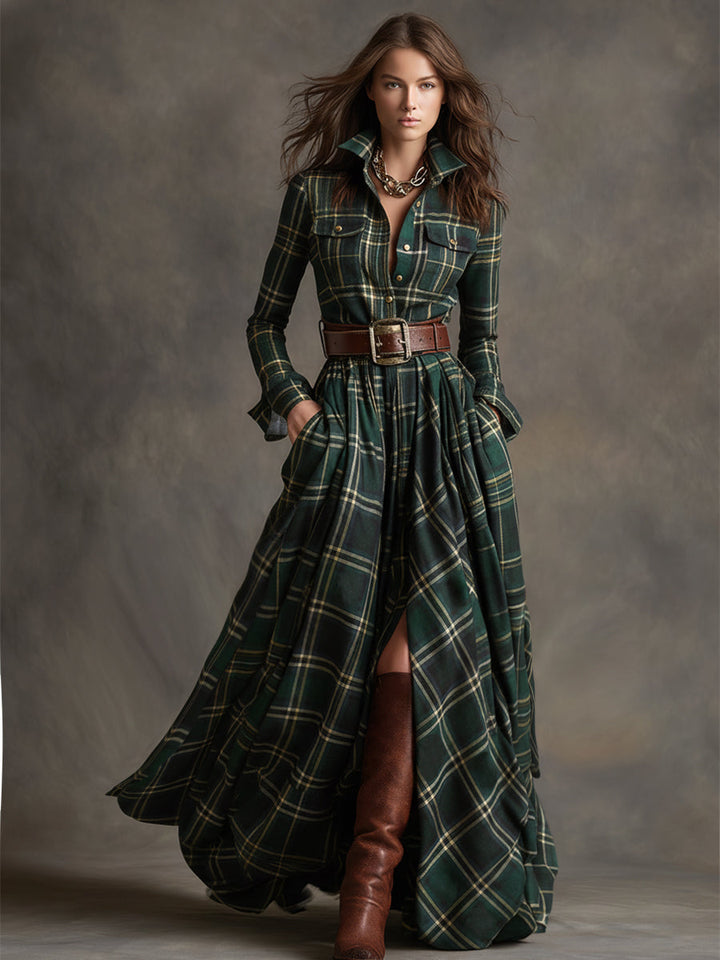 Hanna | Sukienka maxi retro