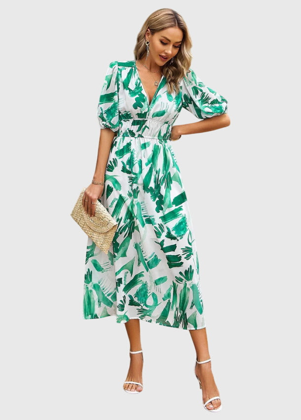 Joyce | Robe Midi Florale Flatteuse