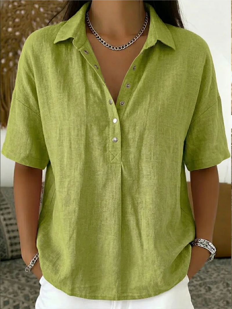 Willow | Blouse avec Col et Détails Boutonnés