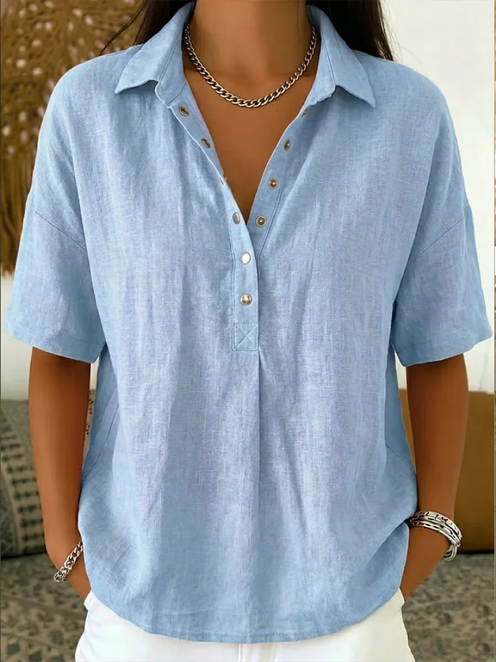 Willow | Blouse avec Col et Détails Boutonnés