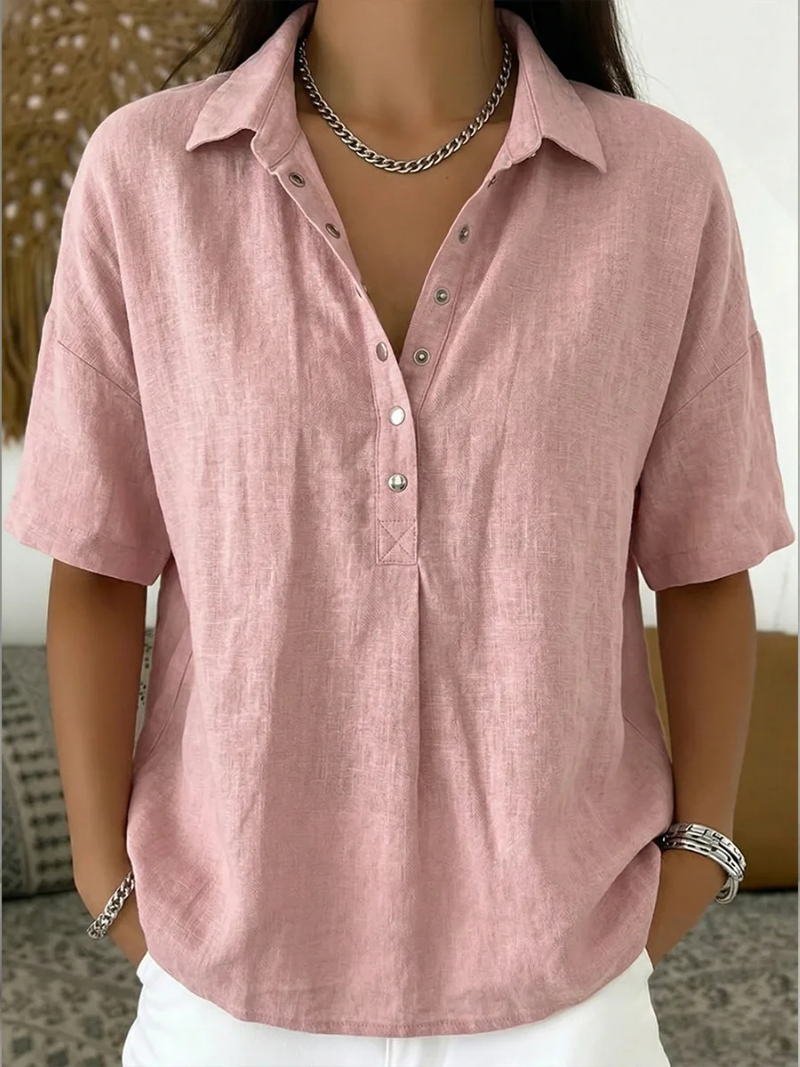 Willow | Blouse avec Col et Détails Boutonnés