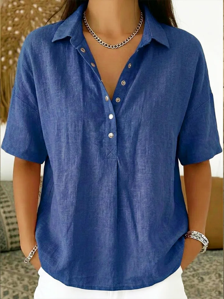 Willow | Blouse avec Col et Détails Boutonnés
