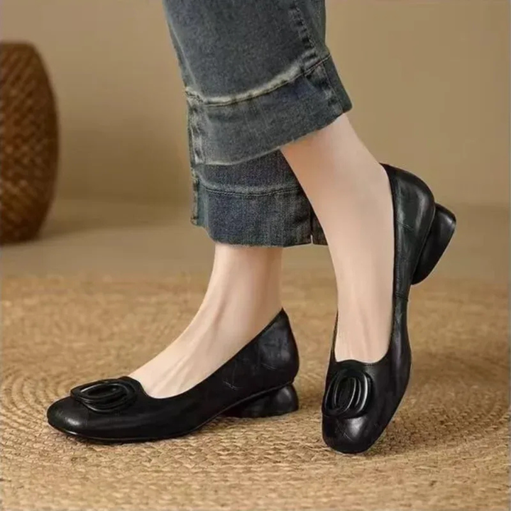 Ballerines en Cuir Opium