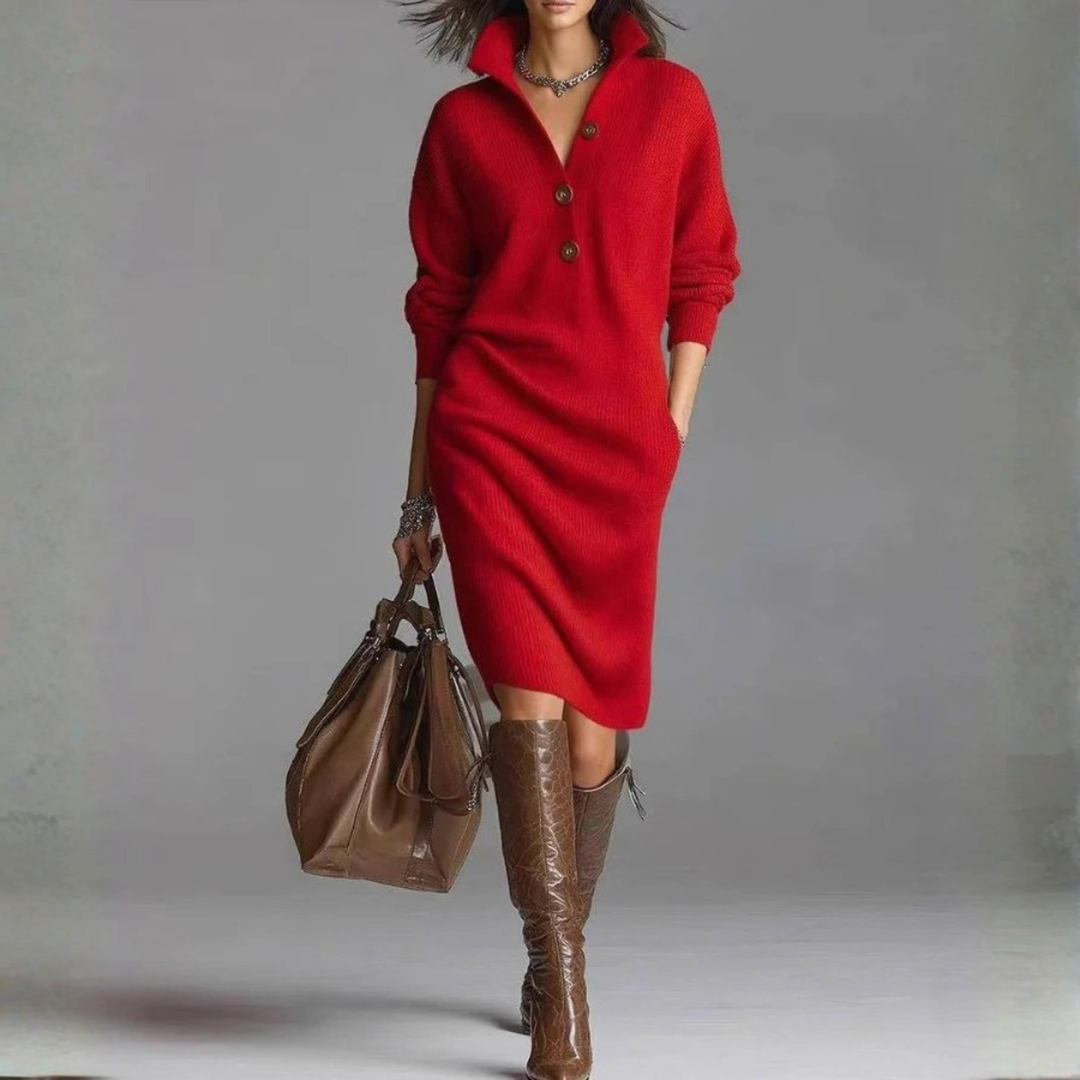 Zoe | Robe en Tricot Chaud