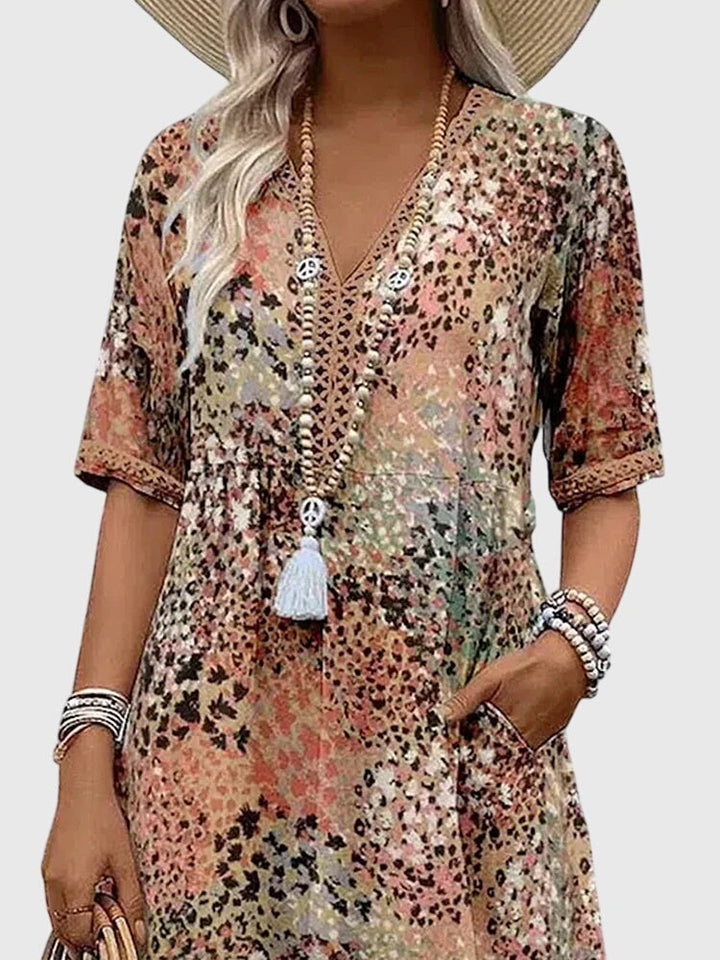 Monica | Robe Midi Florale Élégante